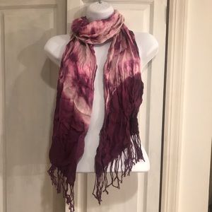 Purple Tie Dye Ombre Scarf